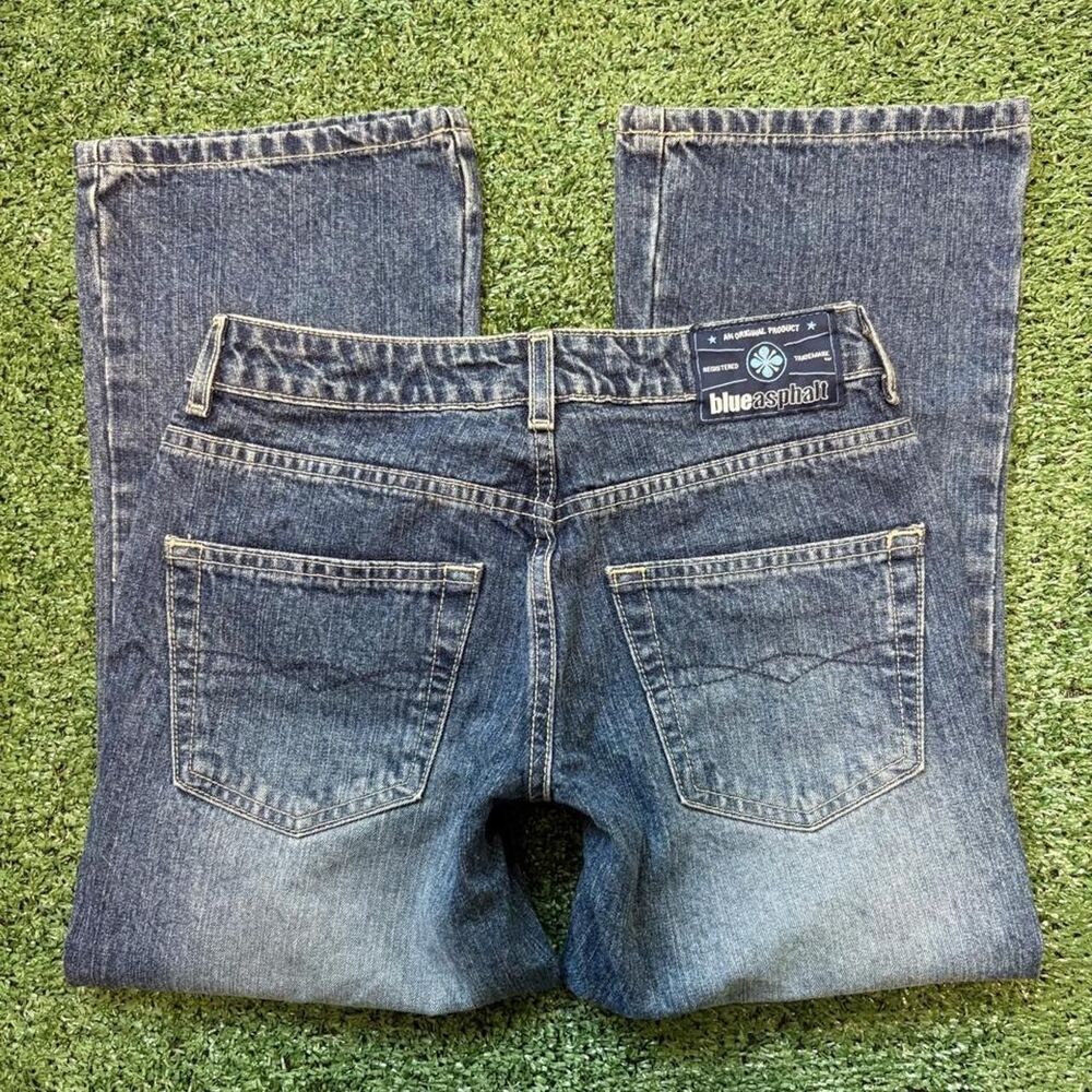 Blue-asphalt Women's Blue and Navy Jeans